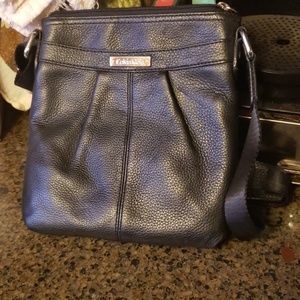 Calvin Klein Black Leather Crossbody Purse